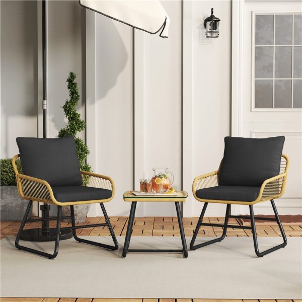 local-goods-image-2029de4b78-e6eba262-0539-443c-9005-506add212e15_1000x1000.jpeg.format Costoffs 3pcs/4pcs Boho Patio Furniture Sets: Outdoor Wicker Bistro & Conversation Sets with Cushions for Balcony, Porch, Backyard, and Garden, Stylish and Comfortable Outdoor Patio Furniture, Cream/Black
