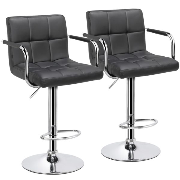 local-goods-image-2029deceb8-2e878432-bbda-403b-9985-4f8d9b544e21_1000x1000.jpeg.format Costoffs 2pcs PU Leather Bar Stools Adjustable Swivel Stools Kitchen Chairs with Large Steel Base, Backrests & Footrest for Dining Room, Kitchen Island, Home Bar Counter, Christmas Gift