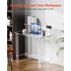 local-goods-image-2066d90d9c-46eb6232-f37d-4d1d-aa27-00dedee7651e_2000x2000.jpeg.format VEVOR Acrylic Table, 2 Tiers Clear Office Desk with Monitor Stand, Acrylic Study Computer Desk, Modern Side End Table Nightstand for Bedroom, Office, Study, Cloakroom, 19.7 x 31.5 x 34.7 in (Clear)