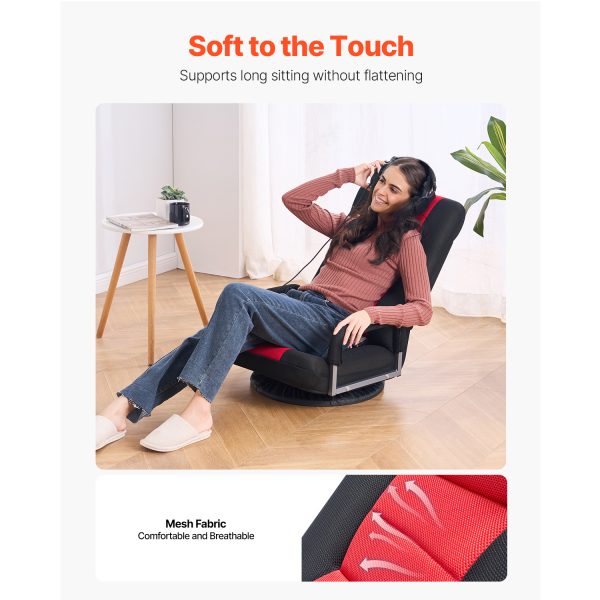 local-goods-image-2079f62283-8d16697b-0356-4851-8d8d-4cd6f0bed67f_1500x1500.jpeg.format VEVOR Swivel Floor Gaming Chair, 360-Degree Rotating Floor Chair with 4 Adjustable Position Folding Backrest and Lumbar Support, Folding Video Reclining Sofa for Watching TV Reading Playing Game, Gray No armrests/with handrails