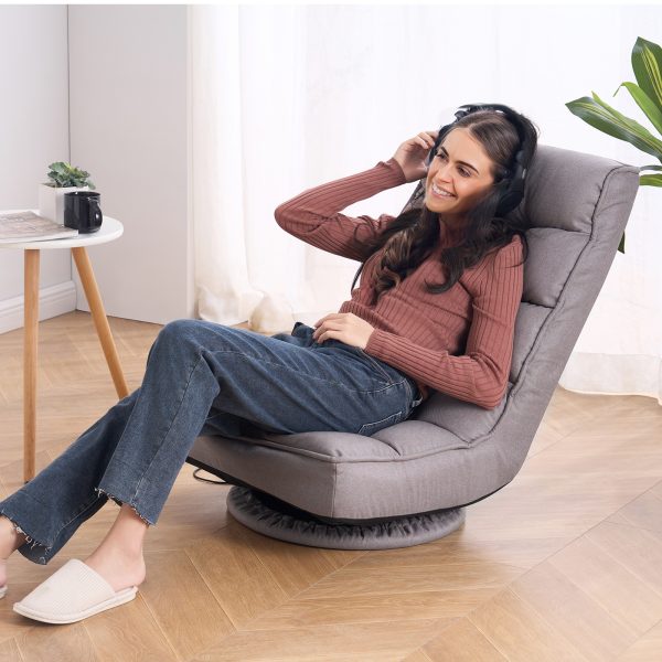 local-goods-image-2079f62283-d61ba214-4b0e-4edf-ba22-76dc785703b5_1600x1600.jpeg.format VEVOR Swivel Floor Gaming Chair, 360-Degree Rotating Floor Chair with 4 Adjustable Position Folding Backrest and Lumbar Support, Folding Video Reclining Sofa for Watching TV Reading Playing Game, Gray No armrests/with handrails