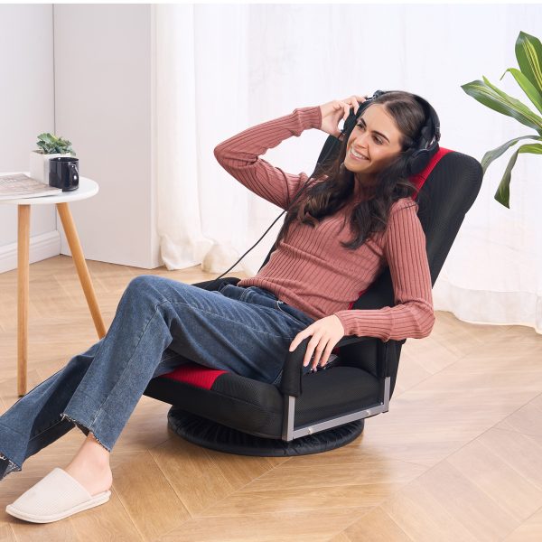 local-goods-image-2079f62283-fe4433ca-d325-4c0f-8f1d-63a49b6b72d5_1600x1600.jpeg.format VEVOR Swivel Floor Gaming Chair, 360-Degree Rotating Floor Chair with 4 Adjustable Position Folding Backrest and Lumbar Support, Folding Video Reclining Sofa for Watching TV Reading Playing Game, Gray No armrests/with handrails