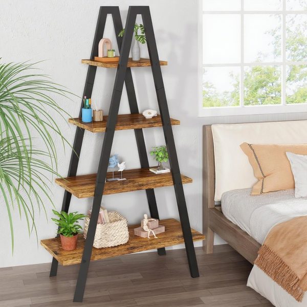 local-goods-image-2079f62f21-4ab71a88-a2c8-4dec-8571-2cf571f491d2_1500x1500.jpeg.format 4-Tier Industrial Bookshelf with Metal Frame, Shelving, Flower Stand, Triangular Shape, Home Office and Living Room