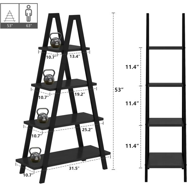 local-goods-image-2079f62f21-4ce4e428-8181-4bcc-9071-7bc22882f6f2_1500x1500.jpeg.format 4-Tier Industrial Bookshelf with Metal Frame, Shelving, Flower Stand, Triangular Shape, Home Office and Living Room