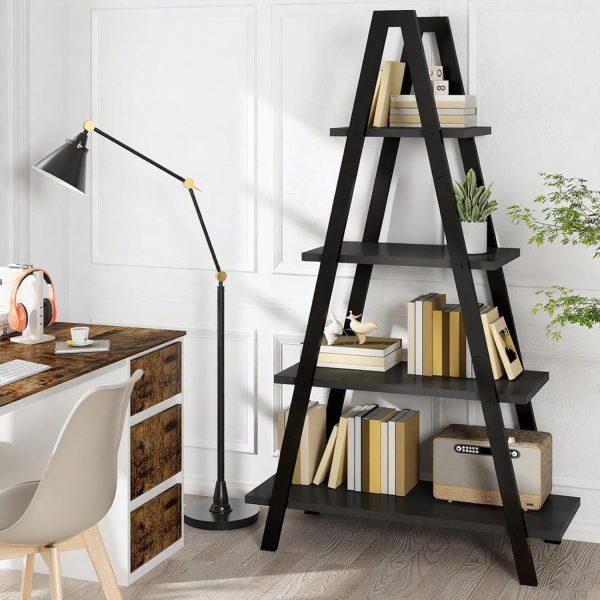 local-goods-image-2079f62f21-b349c8e4-c2e9-4713-b2c0-cc4b57c7dce3_1500x1500.jpeg.format 4-Tier Industrial Bookshelf with Metal Frame, Shelving, Flower Stand, Triangular Shape, Home Office and Living Room