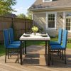 Modern Patio Dining Set for 4, 5-Piece Dining Table Set with 4 Chairs & Faux Marble Table for Small Space, Kitchen Dining Table Set with MDF Broad & Metal Frame for Patio, Dining Room, Kitchen