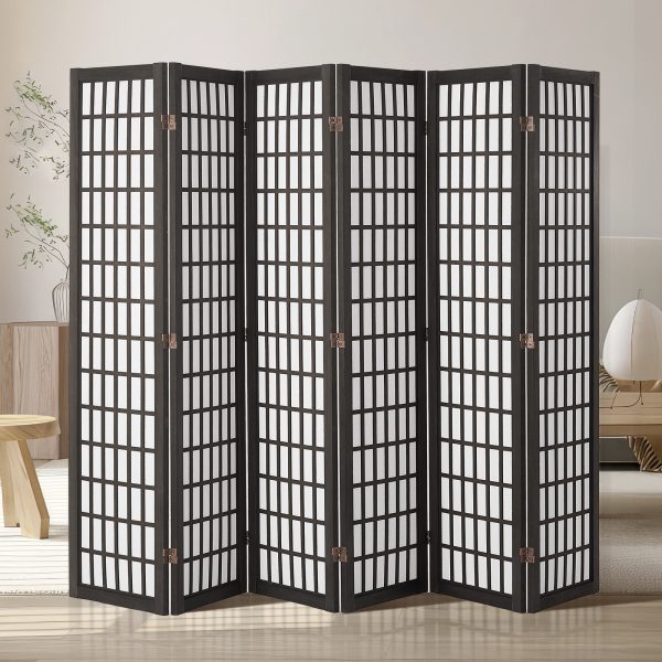 local-goods-image-2079f64092-9d6f854f-618a-4f36-8a22-9e9e17a82500_1600x1600.jpeg.format VEVOR Room Divider, 4 Panel / 6 Panel Japanese Room Divider, Folding Privacy Screen Indoor, Portable Partition Dividers and Decoration Screens, for Room Separation, Home, Office, Restaurant & Bedroom (Natural / Black)