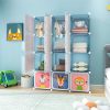 local-goods-image-2079f64092-d76d5f7e-35b2-4f38-8109-c6ded1e8ca44 COSYWAY 12-Cube Kids Wardrobe Baby Dresser Bedroom Armoire Clothes Hanging Closet w/Door
