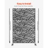 VEVOR Metal Privacy Screen 47" x 72/76" Outdoor Privacy Screens & Panels Black
