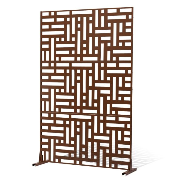 local-goods-image-2079f65b4a-0d9d5d37-3550-4a04-818e-92536a55fbb6_1500x1500.jpeg.format Metal Privacy Screen 36" x 72"/46" x 76" Outdoor Privacy Screens & Panels for Patio Brown