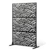 VEVOR Metal Privacy Screen 47" x 72/76" Outdoor Privacy Screens & Panels Black