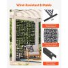 VEVOR Metal Privacy Screen 47" x 72/76" Outdoor Privacy Screens & Panels Black