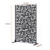 VEVOR Metal Privacy Screen 47" x 72/76" Outdoor Privacy Screens & Panels Black
