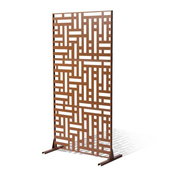 local-goods-image-2079f65b4a-5e8a2b9e-f5da-4b1f-8333-ec0ca8d9dba2_1500x1500.jpeg.format Metal Privacy Screen 36" x 72"/46" x 76" Outdoor Privacy Screens & Panels for Patio Brown