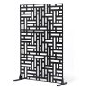 VEVOR Metal Privacy Screen 47" x 72/76" Outdoor Privacy Screens & Panels Black