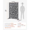 VEVOR Metal Privacy Screen 47" x 72/76" Outdoor Privacy Screens & Panels Black