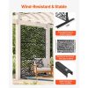 VEVOR Metal Privacy Screen 47" x 72/76" Outdoor Privacy Screens & Panels Black