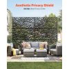 VEVOR Metal Privacy Screen 47" x 72/76" Outdoor Privacy Screens & Panels Black
