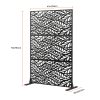 VEVOR Metal Privacy Screen 47" x 72/76" Outdoor Privacy Screens & Panels Black