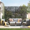 VEVOR Metal Privacy Screen 47" x 72/76" Outdoor Privacy Screens & Panels Black