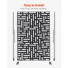 VEVOR Metal Privacy Screen 47" x 72/76" Outdoor Privacy Screens & Panels Black