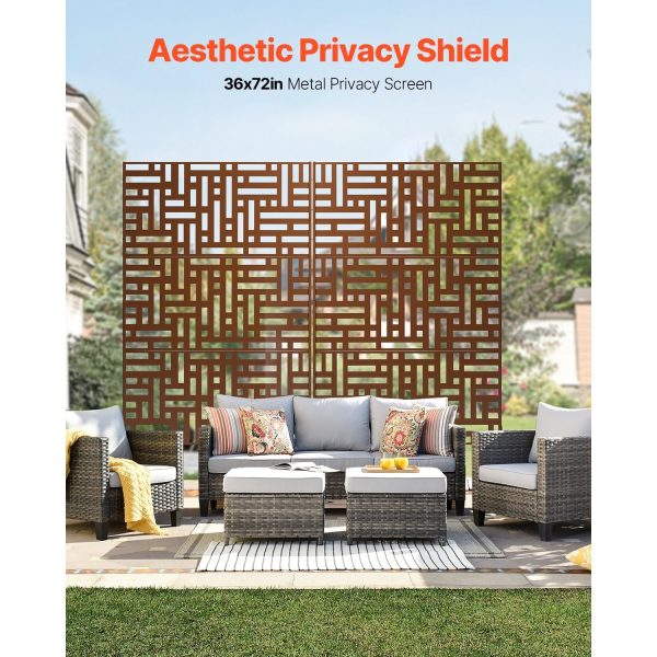 local-goods-image-2079f65b4a-ed3438fb-5e4d-42e0-82c2-2696a442fc34_1500x1500.jpeg.format Metal Privacy Screen 36" x 72"/46" x 76" Outdoor Privacy Screens & Panels for Patio Brown