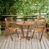VINGLI 1/2/4 Pack Wooden Chairs Bamboo Folding Chairs-Foldable Dining Wood Chairs Comfortable Seat for Outdoor & Indoor Patio Porch Wedding Party Event Bamboo Folding Dining Chairs Set of 1/2/4