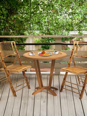 VINGLI 1/2/4 Pack Wooden Chairs Bamboo Folding Chairs-Foldable Dining Wood Chairs Comfortable Seat for Outdoor & Indoor Patio Porch Wedding Party Event Bamboo Folding Dining Chairs Set of 1/2/4