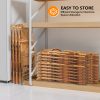 VINGLI 1/2/4 Pack Wooden Chairs Bamboo Folding Chairs-Foldable Dining Wood Chairs Comfortable Seat for Outdoor & Indoor Patio Porch Wedding Party Event Bamboo Folding Dining Chairs Set of 1/2/4