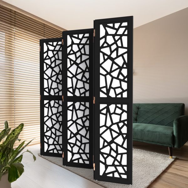local-goods-image-20a3d4c00b-255c623c-d9aa-4df1-9b35-2d0835a14cc6_1600x1600.jpeg.format VINGLI 70'' H Room Divider, Non-woven Fabric Privacy Screen, Indoor Partition Wall Dividers, Freestanding Hinged Space Separator with Modern Unique Pattern