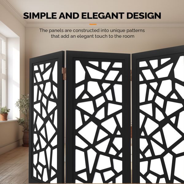 local-goods-image-20a3d4c00b-4a160e0c-df3a-46e2-86bb-a2bb79603032_1600x1600.jpeg.format VINGLI 70'' H Room Divider, Non-woven Fabric Privacy Screen, Indoor Partition Wall Dividers, Freestanding Hinged Space Separator with Modern Unique Pattern