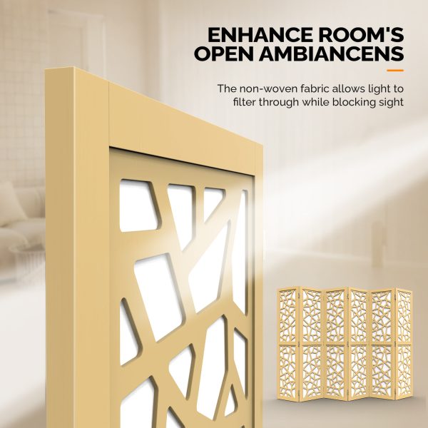 local-goods-image-20a3d4c00b-4ffbbf60-f9af-4bcd-a012-70c4698dbc55_1600x1600.jpeg.format VINGLI 70'' H Room Divider, Non-woven Fabric Privacy Screen, Indoor Partition Wall Dividers, Freestanding Hinged Space Separator with Modern Unique Pattern