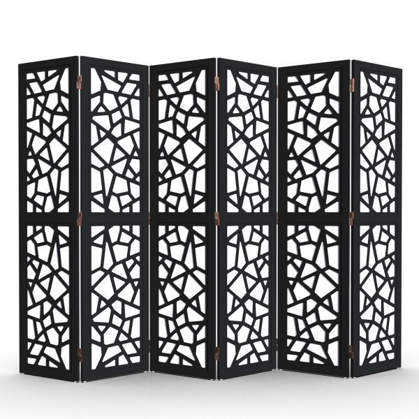 local-goods-image-20a3d4c00b-5ccbeb26-3250-478e-80f1-8307ebf63408_1600x1600.jpeg.format VINGLI 70'' H Room Divider, Non-woven Fabric Privacy Screen, Indoor Partition Wall Dividers, Freestanding Hinged Space Separator with Modern Unique Pattern