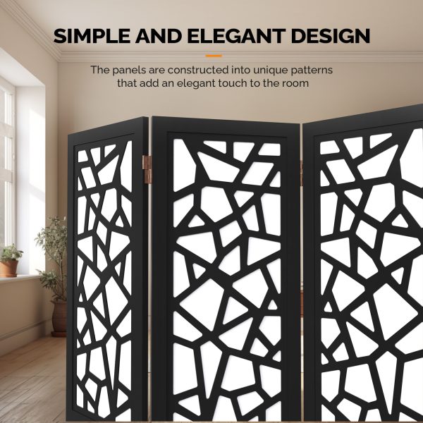 local-goods-image-20a3d4c00b-7cd97aee-50ca-4b7c-823e-2a94abc68a0d_1600x1600.jpeg.format VINGLI 70'' H Room Divider, Non-woven Fabric Privacy Screen, Indoor Partition Wall Dividers, Freestanding Hinged Space Separator with Modern Unique Pattern