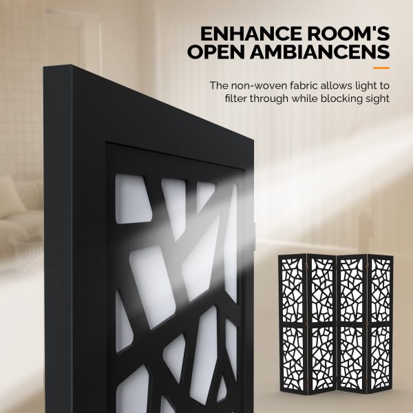 local-goods-image-20a3d4c00b-97068ed2-f29c-4571-ad24-5558dddff4b4_1600x1600.jpeg.format VINGLI 70'' H Room Divider, Non-woven Fabric Privacy Screen, Indoor Partition Wall Dividers, Freestanding Hinged Space Separator with Modern Unique Pattern
