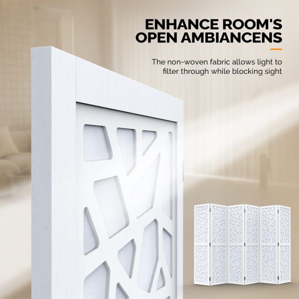 local-goods-image-20a3d4c00b-c00a20db-9d59-4d11-953e-bafdebd6bf6b_1600x1600.jpeg.format VINGLI 70'' H Room Divider, Non-woven Fabric Privacy Screen, Indoor Partition Wall Dividers, Freestanding Hinged Space Separator with Modern Unique Pattern