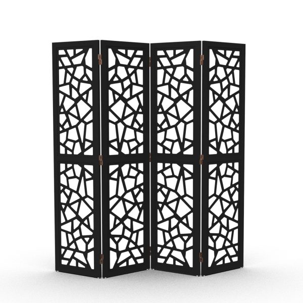 local-goods-image-20a3d4c00b-c0a4eaaa-68bf-486e-b400-7e3234b18da9_1600x1600.jpeg.format VINGLI 70'' H Room Divider, Non-woven Fabric Privacy Screen, Indoor Partition Wall Dividers, Freestanding Hinged Space Separator with Modern Unique Pattern