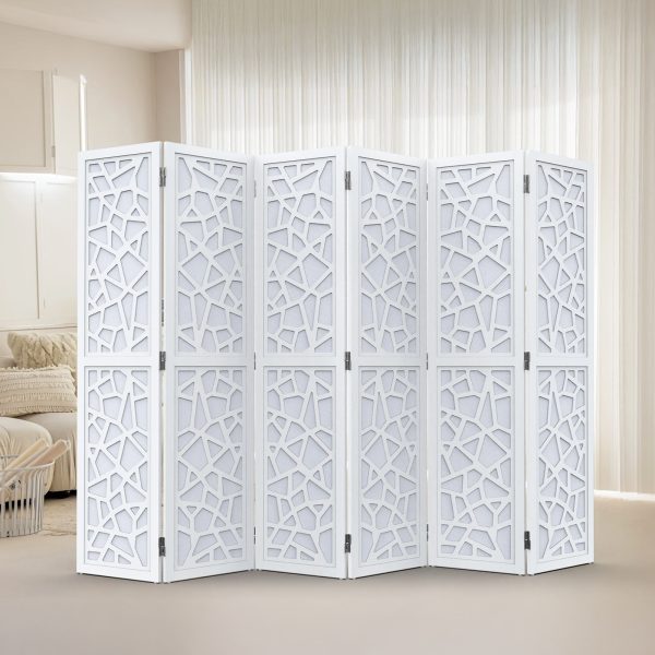 local-goods-image-20a3d4c00b-c43c1709-ef82-4468-b8fd-3c504f172ab4_1600x1600.jpeg.format VINGLI 70'' H Room Divider, Non-woven Fabric Privacy Screen, Indoor Partition Wall Dividers, Freestanding Hinged Space Separator with Modern Unique Pattern