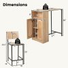 local-goods-image-20add7001e-849981d4-6443-4622-9b6c-ee848226bd1c 3-Piece Bar Table and Chairs Set, Counter Height Kitchen Table with 2 Bar Stools & Storage Shelves, Breakfast Table Set with Backrests & Footrests, Rectangular High Top Pub Table with Chairs for 2