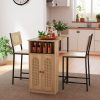 local-goods-image-20add7001e-d80321e6-5a00-469a-b40e-e992619f3c05 3-Piece Bar Table and Chairs Set, Counter Height Kitchen Table with 2 Bar Stools & Storage Shelves, Breakfast Table Set with Backrests & Footrests, Rectangular High Top Pub Table with Chairs for 2