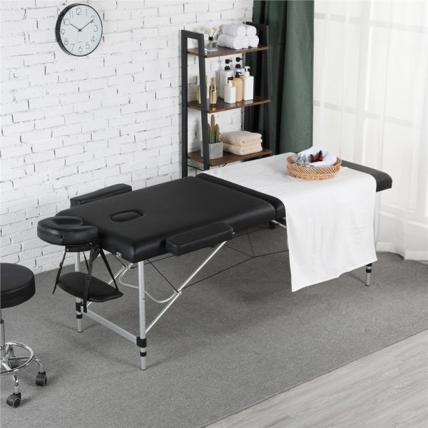 local-goods-image-20add702fa-b2b67411-ead6-4cb1-b76f-8018aacf20d0_1000x1000.jpeg.format Costoffs 24/28 inch Portable Massage Table, Foldable Design, Aluminum Alloy, Adjustable Height, Multi-functional Spa Bed with Face Cradle, Armrests, Hand Pallet for Eyelash Extensions, Tattoo & Spa Use, Black/Pink