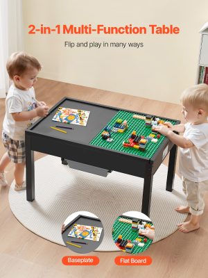 VEVOR Kids Wooden Activity Table 32*24*20inch / 36*19*15inch Multi-Purpose Activity Play Table with Storage