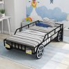 local-goods-image-21137b28fb8-eb44fb1d-9dda-4485-b486-aaf2945a8739 COSTWAY Twin Bed Frame for Kids, Race Car Themed Toddler Platform Bed with Metal Frame, Heavy-duty Slats, Safety Guardrails for Boys, Girls, No Box Spring Needed, Mattress Base w/ Wheel & Headlight Accents