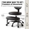 Cross Legged Office Chair with Wheels, Adjustable Height Ergonomic Kneeling Desk Chairs, Meditation Chair With 360°Rotating Footrest, Lumbar Support, for Meditation Yoga, Home Office
