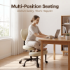 Cross Legged Office Chair with Wheels, Adjustable Height Ergonomic Kneeling Desk Chairs, Meditation Chair With 360°Rotating Footrest, Lumbar Support, for Meditation Yoga, Home Office