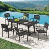 local-goods-image-21140d60690-a6420f51-d806-4c89-acdf-3a377686d049_2000x2000.jpeg.format 1pc Patio Dining Table, Patio Furniture HDPS All-Weather Material Outdoor Dining Coffee Table with Umbrella Hole