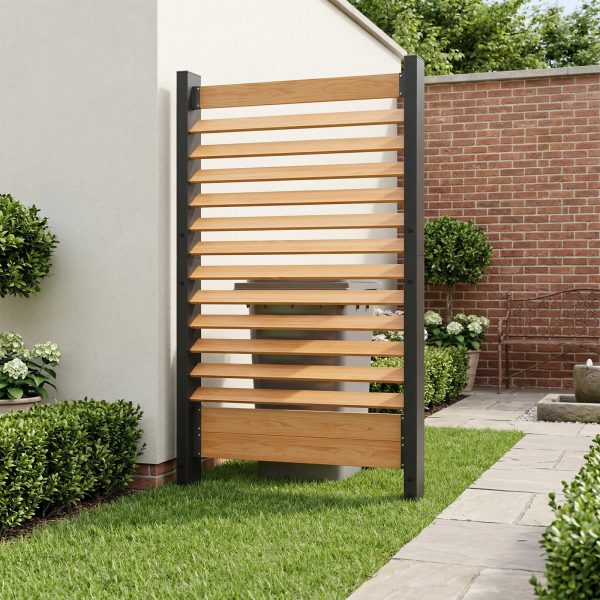 38" W x 60" H Air Conditioner Fence, Ideal Outdoor Privacy Wall, No-Dig Wood Privacy Screen, Pool Equipment Enclosure, Trash Can Enclosures, Privacy Fence Panels for Outside