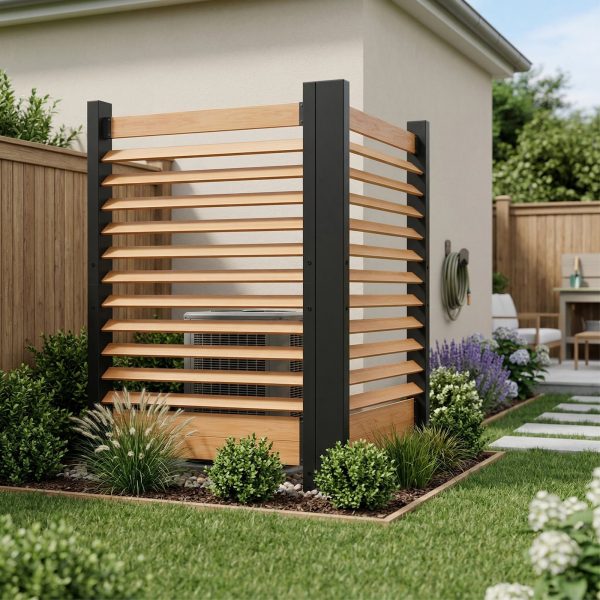 38" W x 60" H Air Conditioner Fence, Ideal Outdoor Privacy Wall, No-Dig Wood Privacy Screen, Pool Equipment Enclosure, Trash Can Enclosures, Privacy Fence Panels for Outside