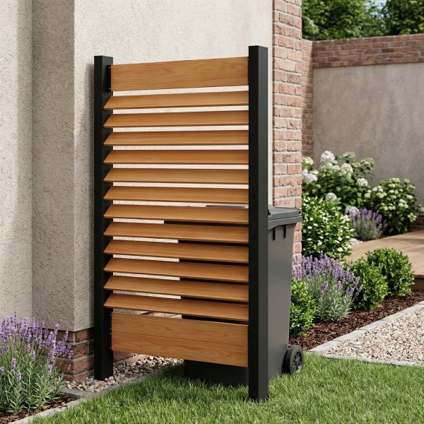 38" W x 60" H Air Conditioner Fence, Ideal Outdoor Privacy Wall, No-Dig Wood Privacy Screen, Pool Equipment Enclosure, Trash Can Enclosures, Privacy Fence Panels for Outside