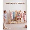 local-goods-image-21140d62aa8-0bde2d49-a089-4a83-84c4-c616abf67fe7_2000x2000.jpeg.format VEVOR Kids Dress Up Storage, with Mirror, Dress Up Closet, Toddler Wardrobe Closet for Little Girls, Armoire with Shelves & Bottom Tray, Costume Organizer, Toddler Room Furniture, for Bedroom, Natural